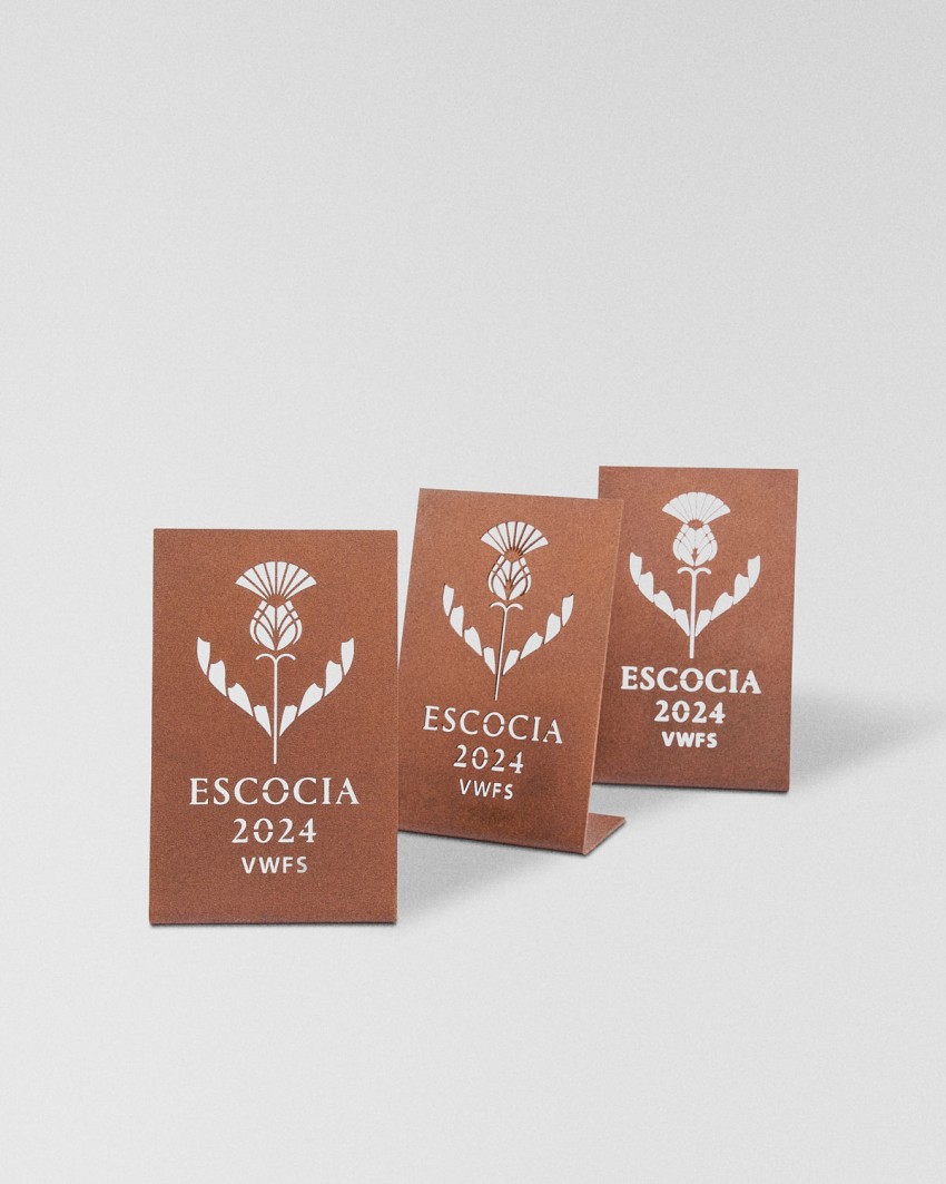 Custom-made trophy manufactured by Sustain Awards for VWFS, 2024