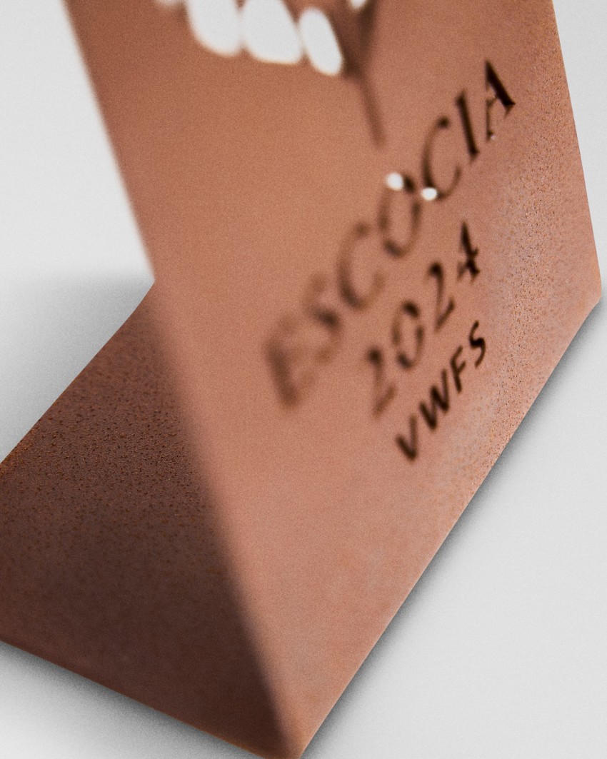 Custom-made trophy manufactured by Sustain Awards for VWFS, 2024